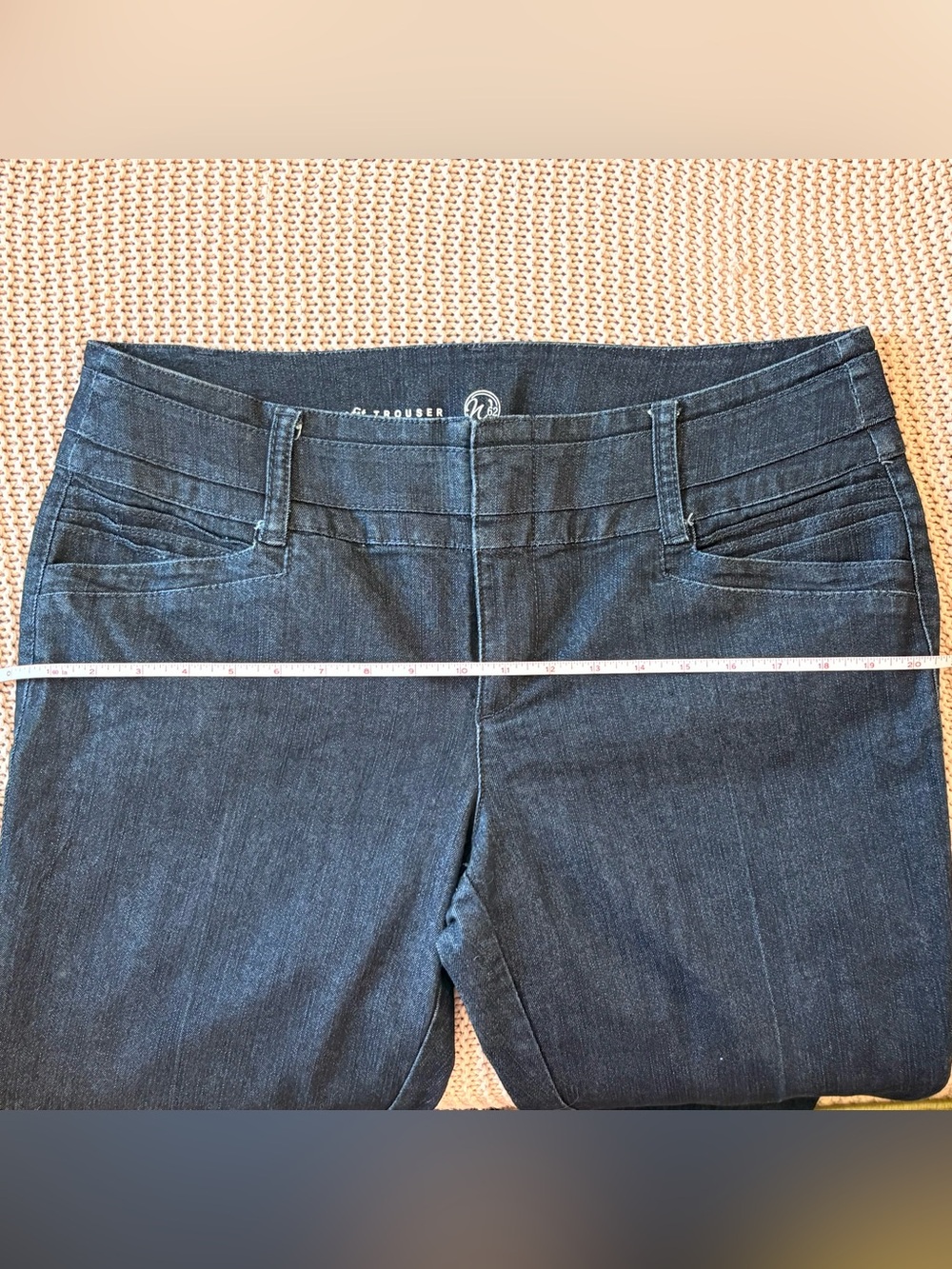 W62 Dark Blue Women’s Denim Stretch Trouser